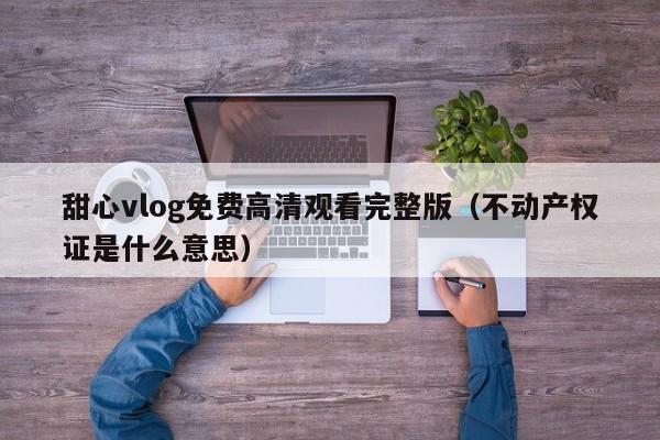 甜心vlog免费高清观看完整版(不动产权证是什么意思)