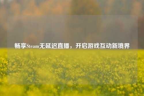 畅享Steam无延迟直播，开启游戏互动新境界