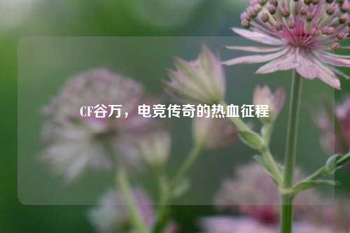 CF谷万，电竞传奇的热血征程