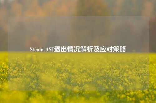 Steam ASF退出情况解析及应对策略