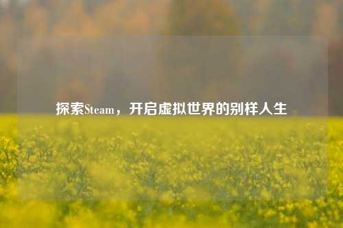 探索Steam，开启虚拟世界的别样人生