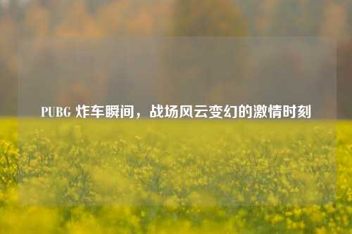 PUBG 炸车瞬间，战场风云变幻的***时刻