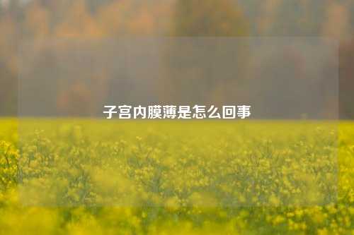 ***内膜薄是怎么回事