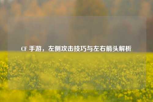 CF 手游，左侧攻击技巧与左右箭头解析