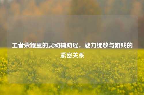 王者荣耀里的灵动辅助瑶，魅力绽放与游戏的紧密关系