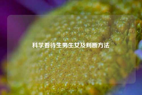 科学看待生男生女及判断 ***