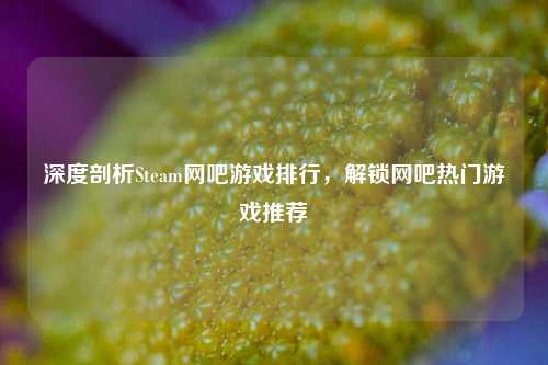 深度剖析Steam网吧游戏排行,解锁网吧热门游戏推荐