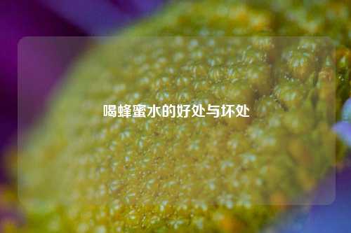 喝蜂蜜水的好处与坏处