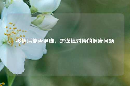 移植后能否泡脚,需谨慎对待的健康问题