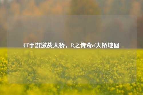 CF手游激战大桥,R之传奇cf大桥地图