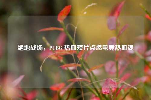 绝地战场,PUBG 热血短片点燃电竞热血魂