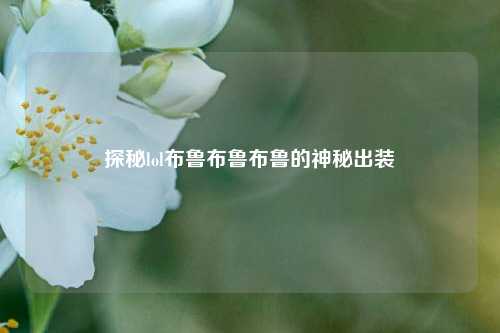 探秘lol布鲁布鲁布鲁的神秘出装