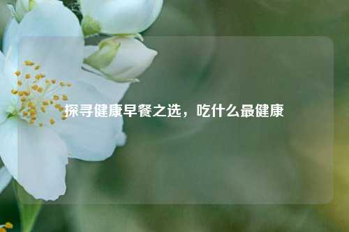 探寻健康早餐之选,吃什么最健康