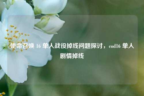 使命召唤 16 单人战役掉线问题探讨,cod16 单人剧情掉线