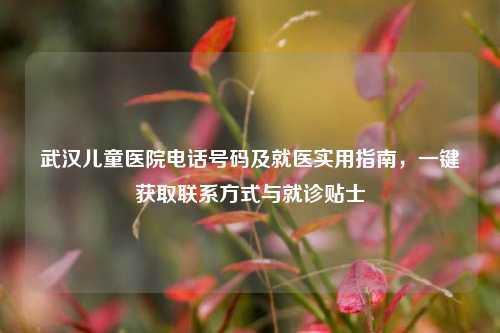 武汉儿童医院 *** 号码及就医实用指南,一键获取联系方式与就诊贴士