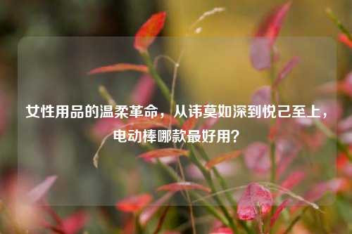 女性用品的温柔革命,从讳莫如深到悦己至上,电动棒哪款更好用?