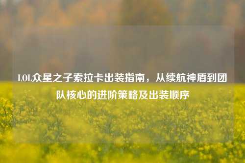 LOL众星之子索拉卡出装指南,从续航神盾到团队核心的进阶策略及出装顺序