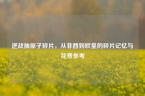 逆战抽原子碎片,从非酋到欧皇的碎片记忆与花费参考