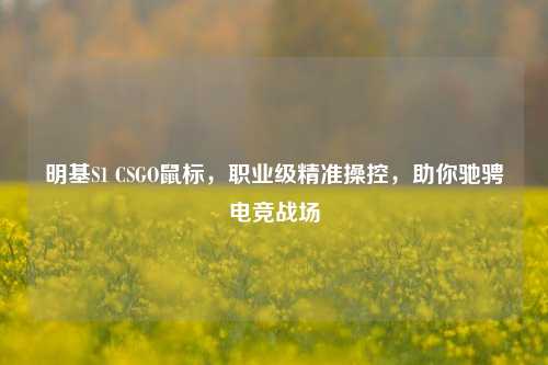 明基S1 CSGO鼠标,职业级精准操控,助你驰骋电竞战场