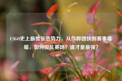 CSGO史上最嚣张恶势力,从作弊团伙到赛事毒瘤,如何搅乱赛场?谁才是最强?