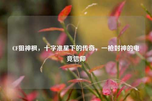 CF狙神枫，十字准星下的传奇，一枪封神的电竞信仰