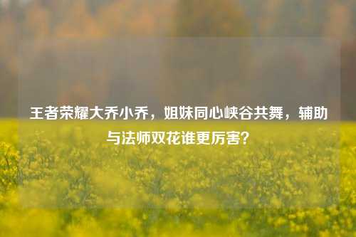 王者荣耀大乔小乔,姐妹同心峡谷共舞,辅助与法师双花谁更厉害?