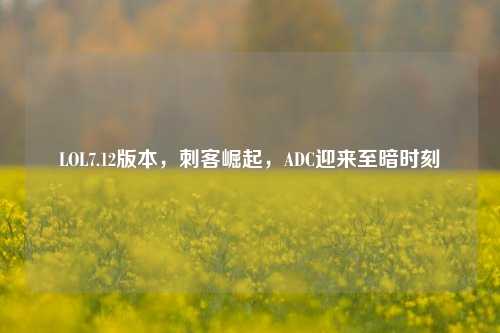 LOL7.12版本,刺客崛起,ADC迎来至暗时刻