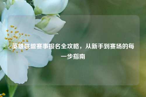 英雄联盟赛事报名全攻略,从新手到赛场的每一步指南