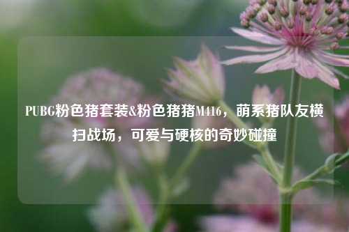 PUBG粉色猪套装&粉色猪猪M416,萌系猪队友横扫战场,可爱与硬核的奇妙碰撞