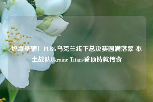 燃爆基辅!PUBG乌克兰线下总决赛圆满落幕 本土战队Ukraine Titans登顶铸就传奇