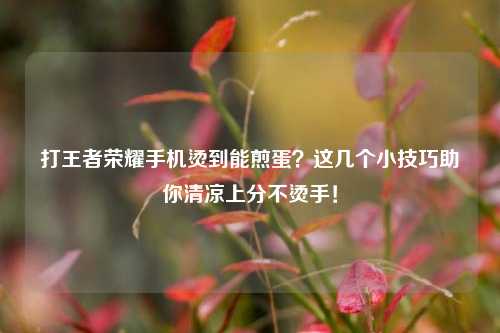 打王者荣耀手机烫到能煎蛋?这几个小技巧助你清凉上分不烫手!