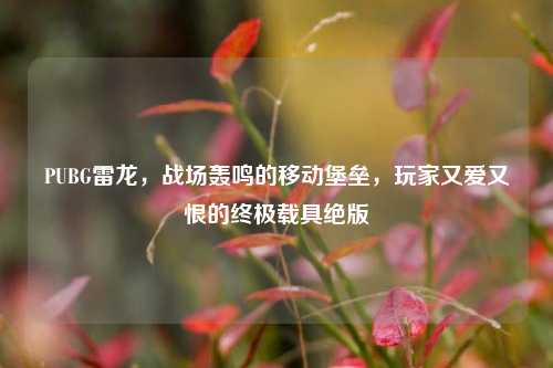 PUBG雷龙,战场轰鸣的移动堡垒,玩家又爱又恨的终极载具绝版