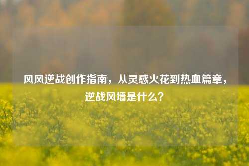 风风逆战创作指南,从灵感火花到热血篇章,逆战风墙是什么?