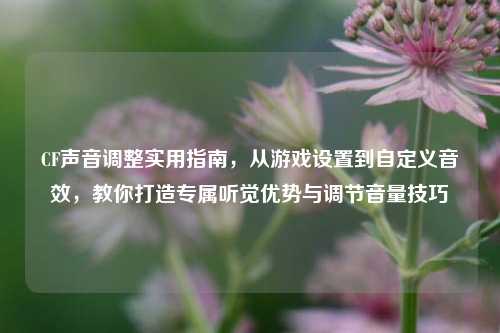 CF声音调整实用指南,从游戏设置到自定义音效,教你打造专属听觉优势与调节音量技巧