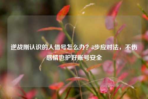 逆战刚认识的人借号怎么办?3步应对法,不伤感情也护好账号安全