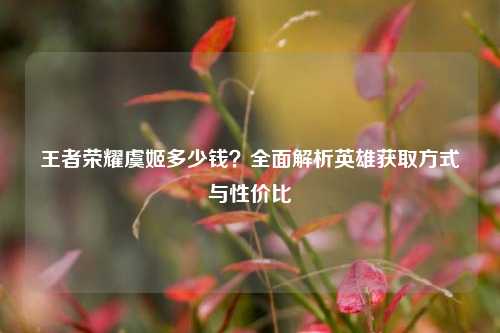 王者荣耀虞姬多少钱?全面解析英雄获取方式与性价比