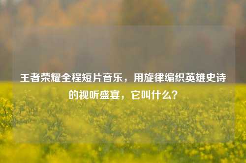 王者荣耀全程短片音乐,用旋律编织英雄史诗的视听盛宴,它叫什么?
