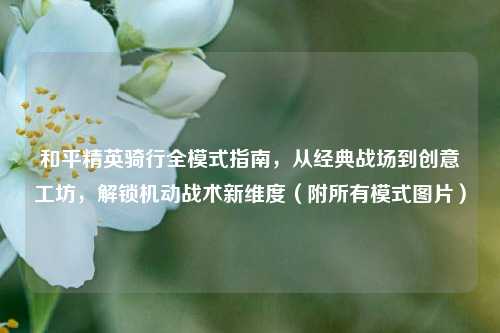 和平精英骑行全模式指南,从经典战场到创意工坊,解锁机动战术新维度(附所有模式图片)