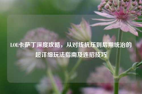 LOL卡萨丁深度攻略,从对线抗压到后期统治的超详细玩法指南及连招技巧