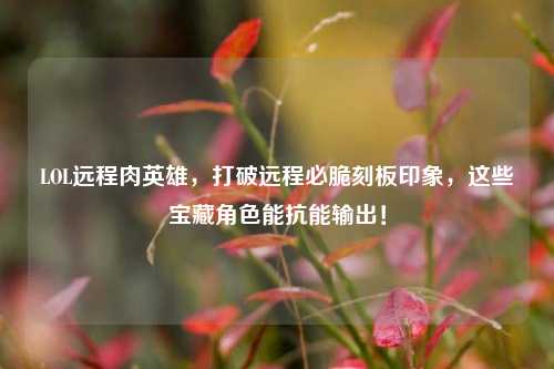 LOL远程肉英雄,打破远程必脆刻板印象,这些宝藏角色能抗能输出!
